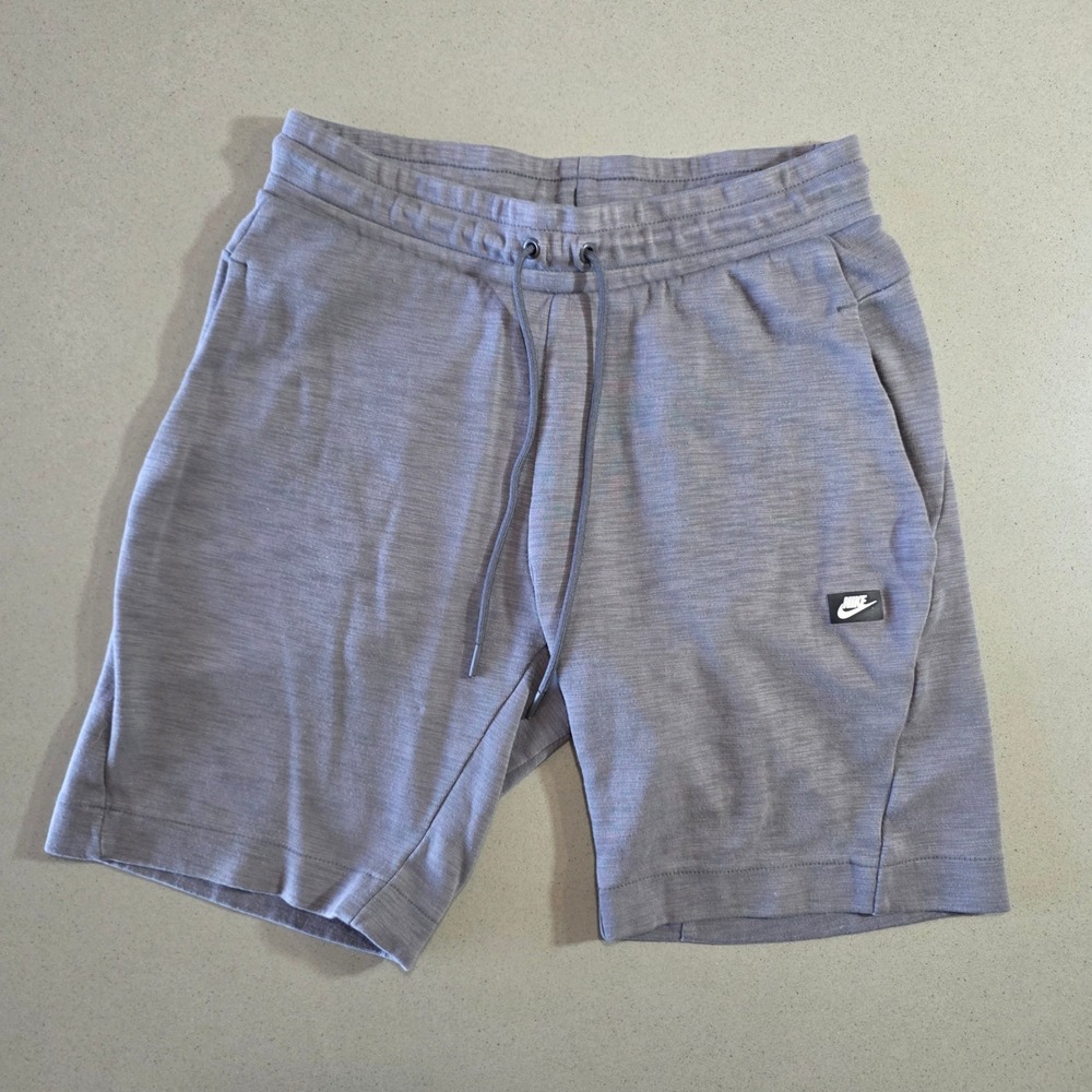 Nike Mens Sportswear Knit Shorts Gray Heather Drawstring Pockets Size M F-0214